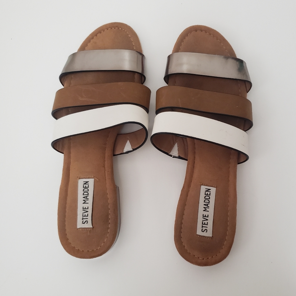 STEVE MADDEN Tuzzo Slip On Sandals Size 9